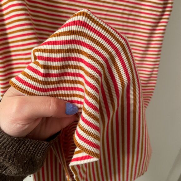 Madewell Short Sleeve Ribbed Striped Mini T-Shirt Dress Small - Picture 4 of 11